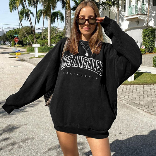 LOS ANGELES - Graphic Printed Long Sleeves Sweatshirt (7517821796440)