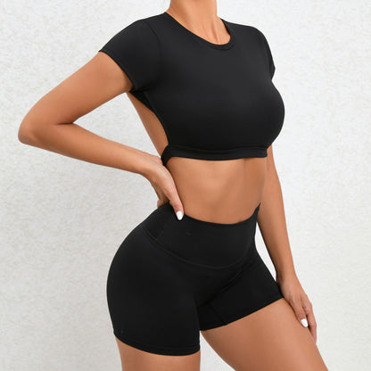Come Back Over - High-Waist Lace-Knot Hip Lift Yoga Two-Piece Set (7516855599192)