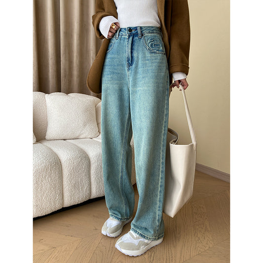 Straight Leg Wide Leg Denim Jeans Pants