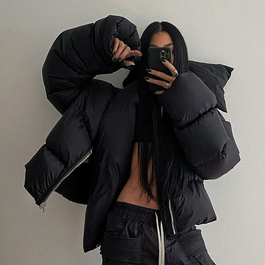 Scarf Coat - Snap-On Scarf Thick Coat (7516640608344)