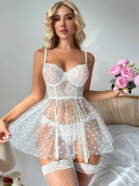 Mesh Patterns - Lingerie Set (7517843095640)
