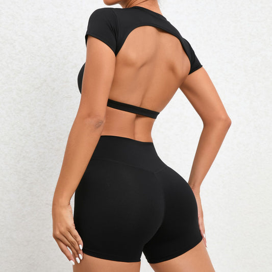 Come Back Over - High-Waist Lace-Knot Hip Lift Yoga Two-Piece Set (7516855599192)