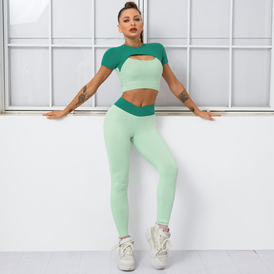 Doubles - Color Matching Double Layer Yoga Set (7520681132120)