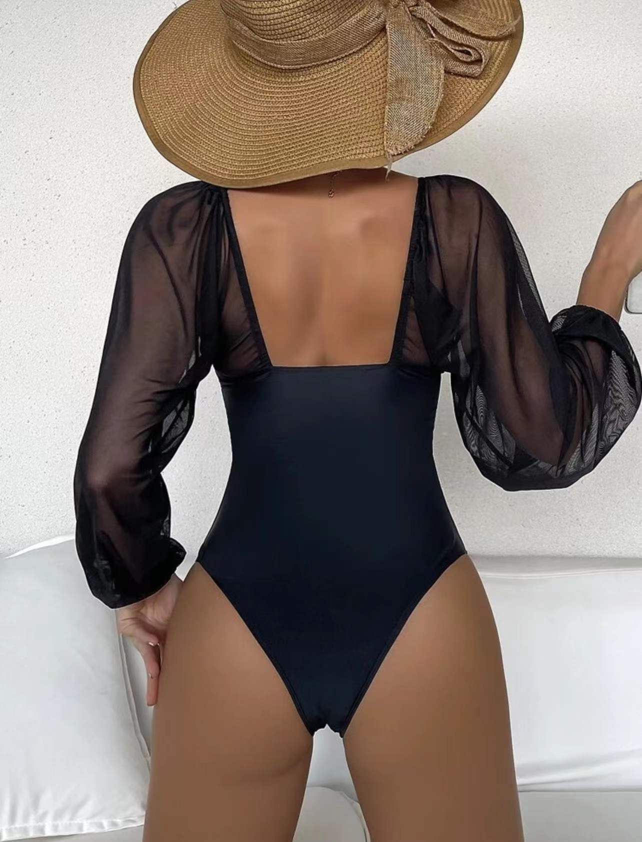 Long-Sleeves One-Piece Bikini (7516577923160)
