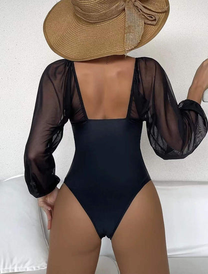 Long-Sleeves One-Piece Bikini (7516577923160)
