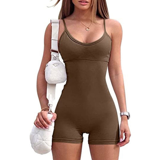 Spaghetti Straps Romper Leotard