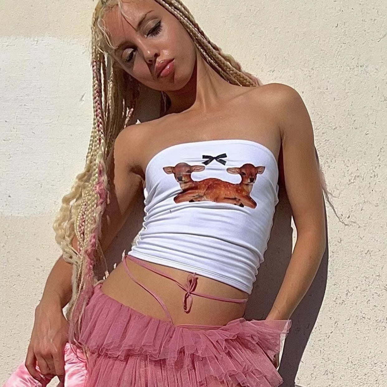 2Deers - Graphics Tube Top Crop-Top (7517921869912)