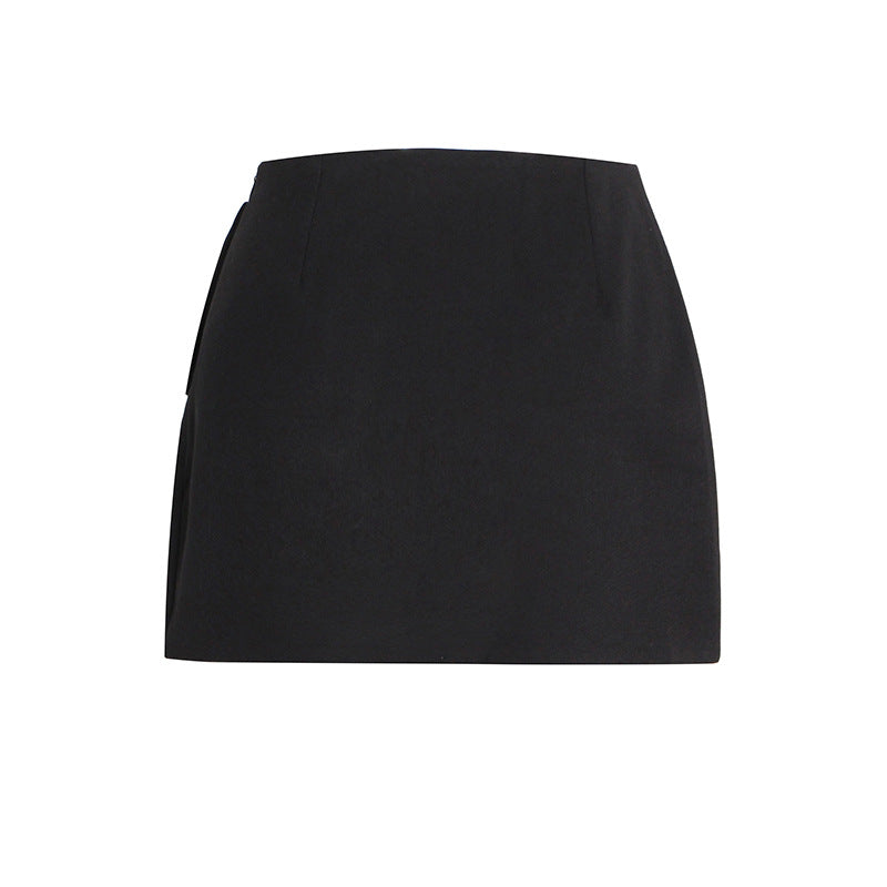 Drill Buckle Split Skirt