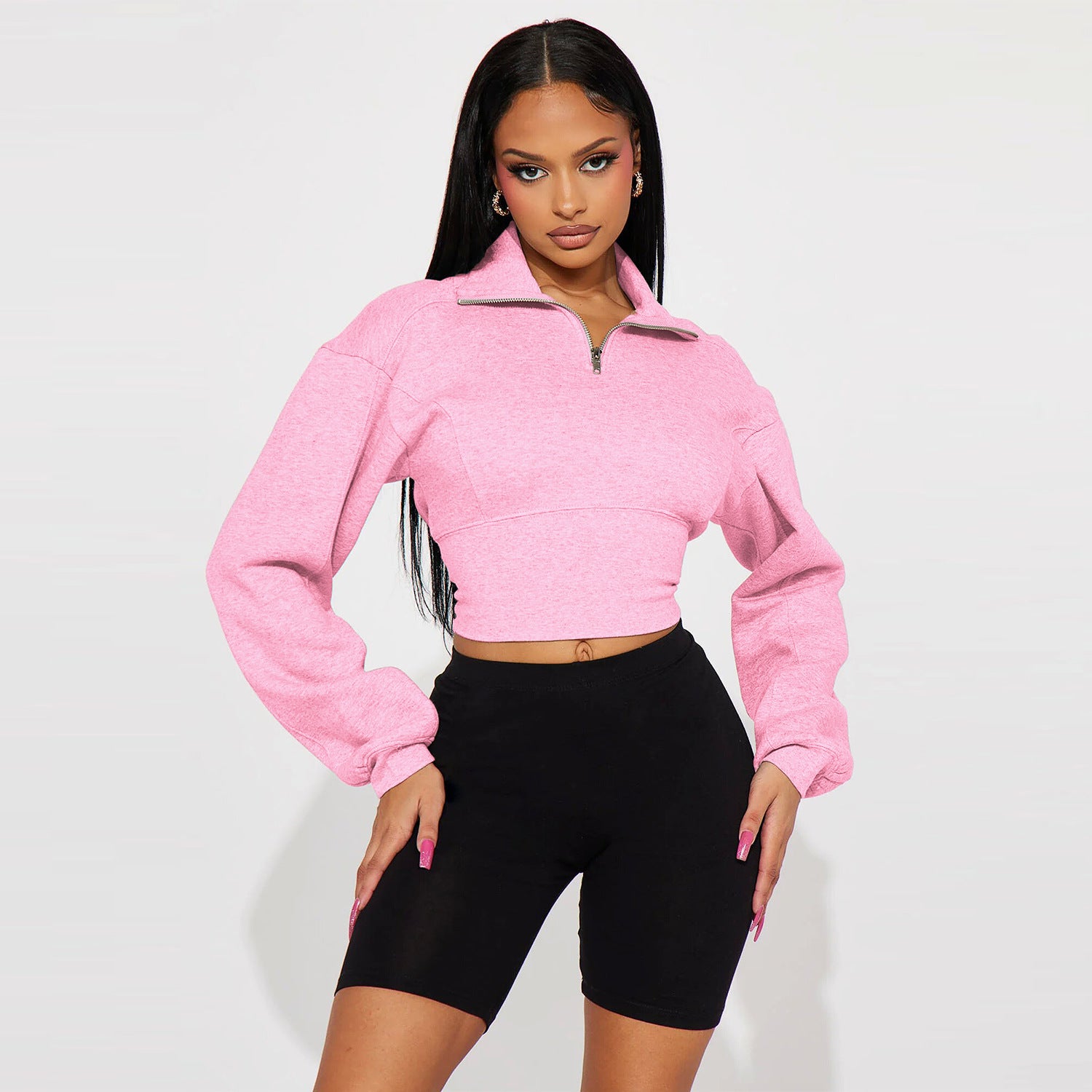 Waist-Sweater - Solid Color Long Sleeves (7517822189656)