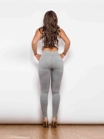 Apple/Mac Leggings Light Gray - Full Size Zip Detail High Waist Leggings (7500804063320)