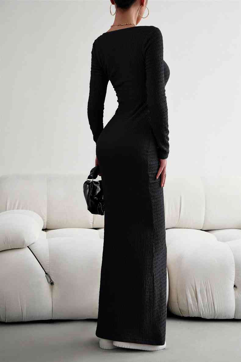 Maxi Bodycon Dress - Long Sleeves (7515555168344)