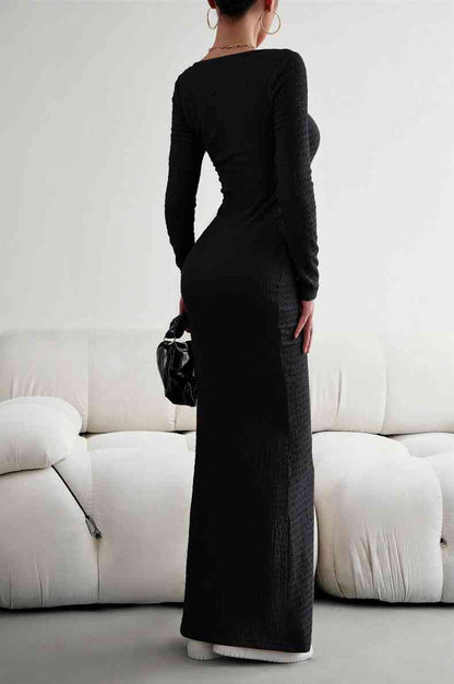 Maxi Bodycon Dress - Long Sleeves (7515555168344)