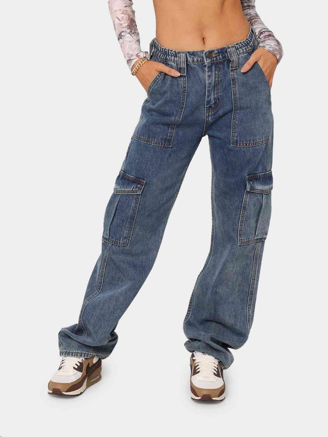 Straight Jeans With Pockets (7484161327192)