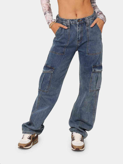 Straight Jeans With Pockets (7484161327192)