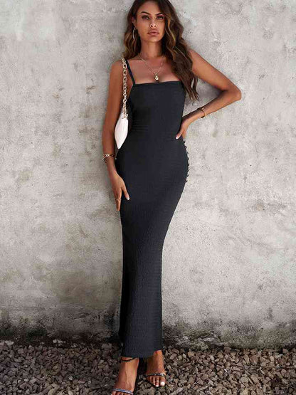 Spaghetti Strap Bodyline - Maxi Dress (7515541635160)