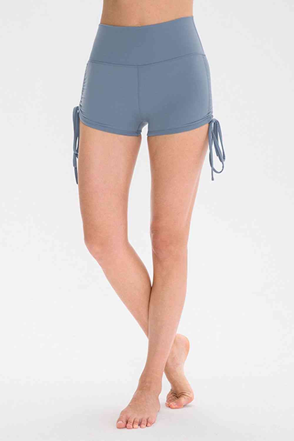 Waistbands & Tied Waistbands - Drawstring Wide Waistband Side Tie Sports Shorts (7500834603096)