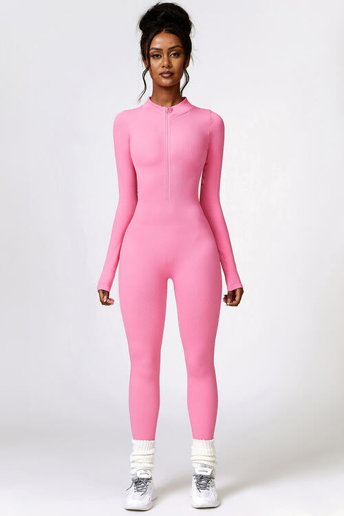 Jumpsuit Active - Half-Zip Long Sleeves Active Jumpsuit (7501002801240)