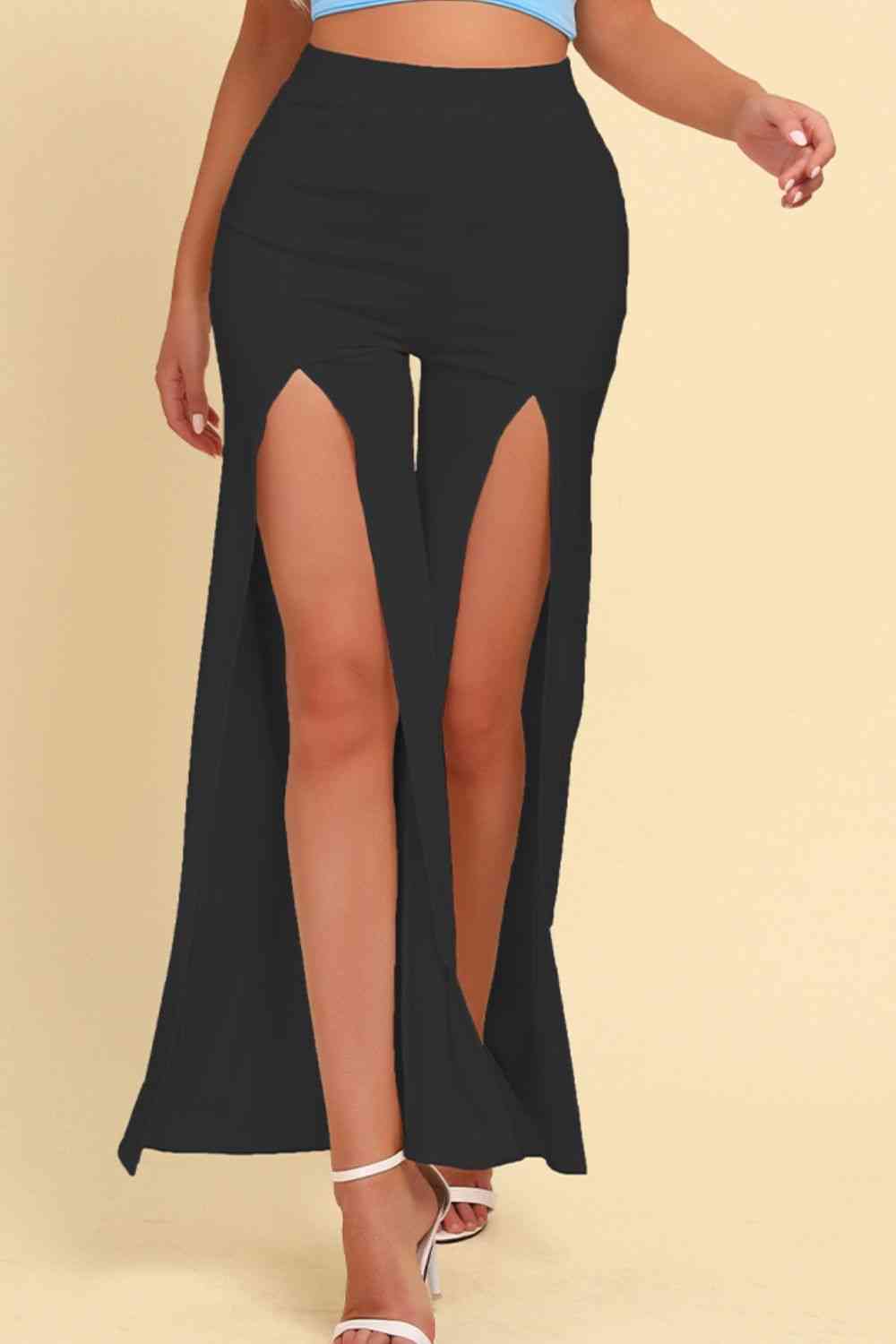 High-Rise - Pull-On Split Pants (7500882640984)