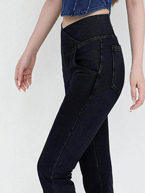 Bootcut Jeans With Pockets - Wide Waistband (7496928100440)