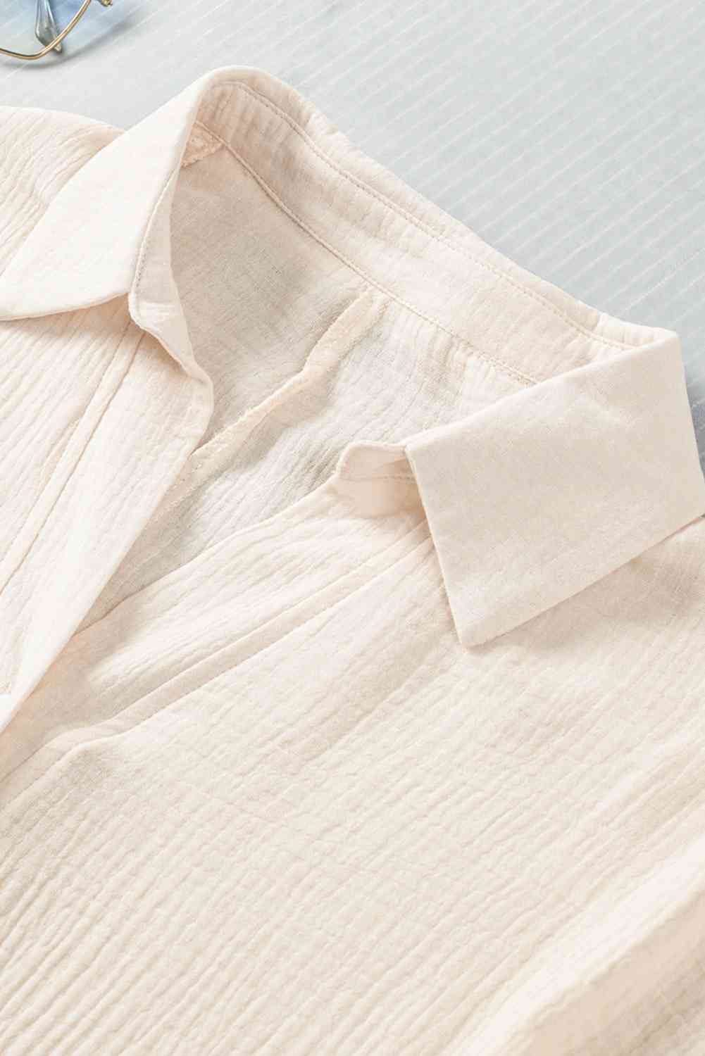 Johnny Collar - Textured Short Sleeve Romper (7484701999192)