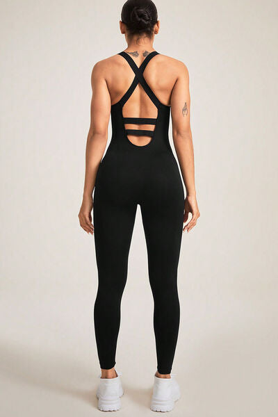 Wide Strap Criss-Cross Leotard