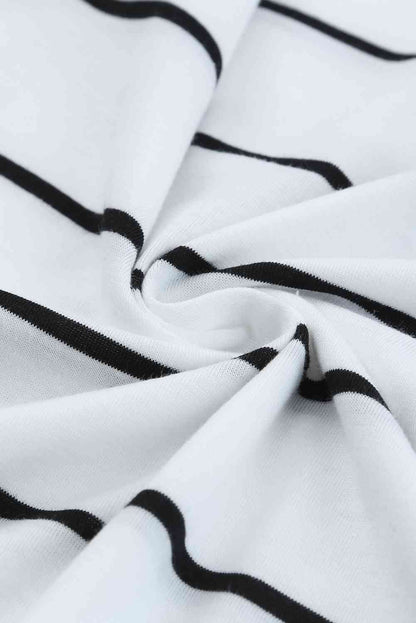 Striped Slit Sleeveless - Maxi Dress (7515562672216)