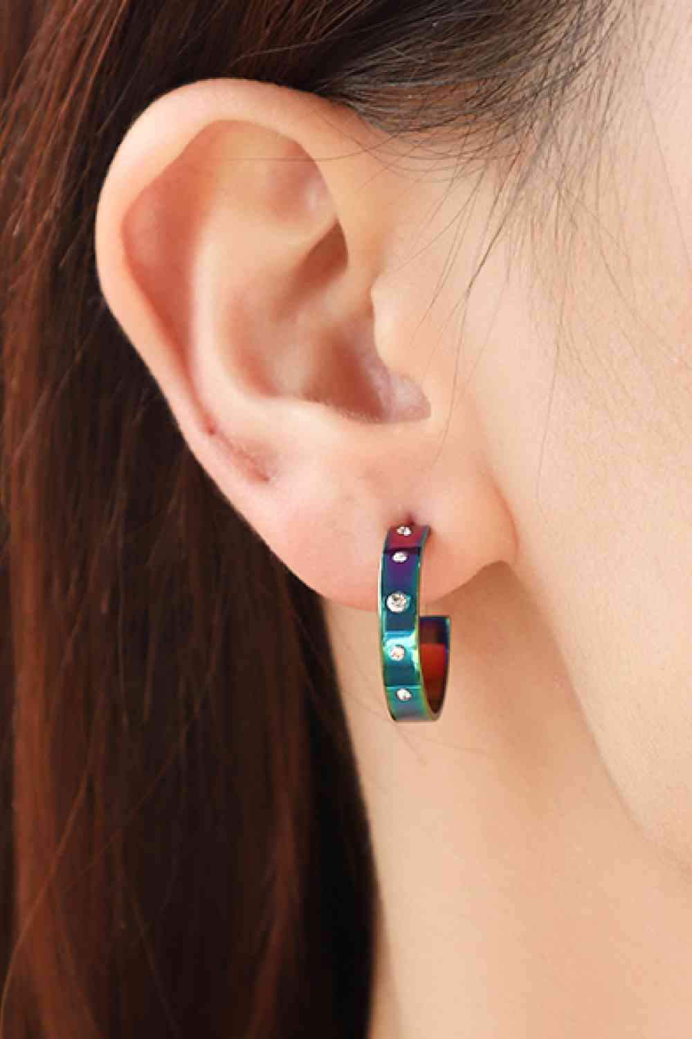 Multi-Color C-Hoop Earrings (7500198346840)