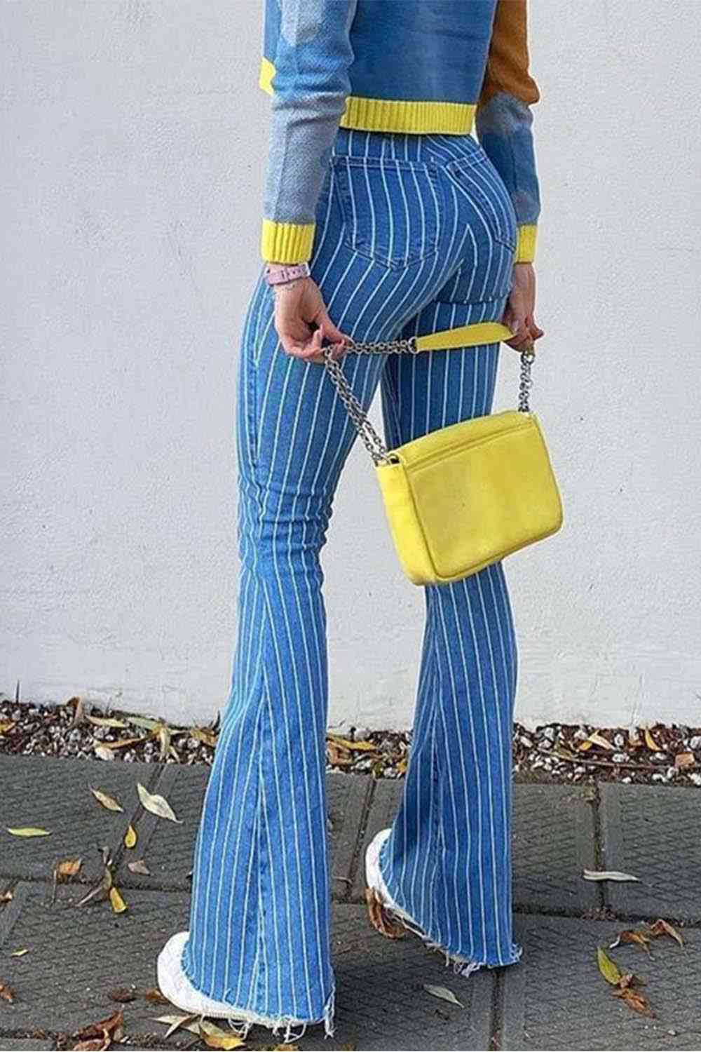 Pinstripe Denim Jeans (7486620631128)
