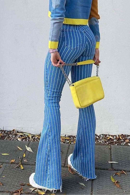 Pinstripe Denim Jeans (7486620631128)