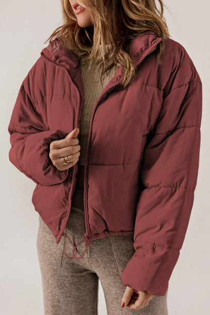 Long & Sleeves - Zip-Up Collared Neck Long Sleeves Coat (7484290531416)