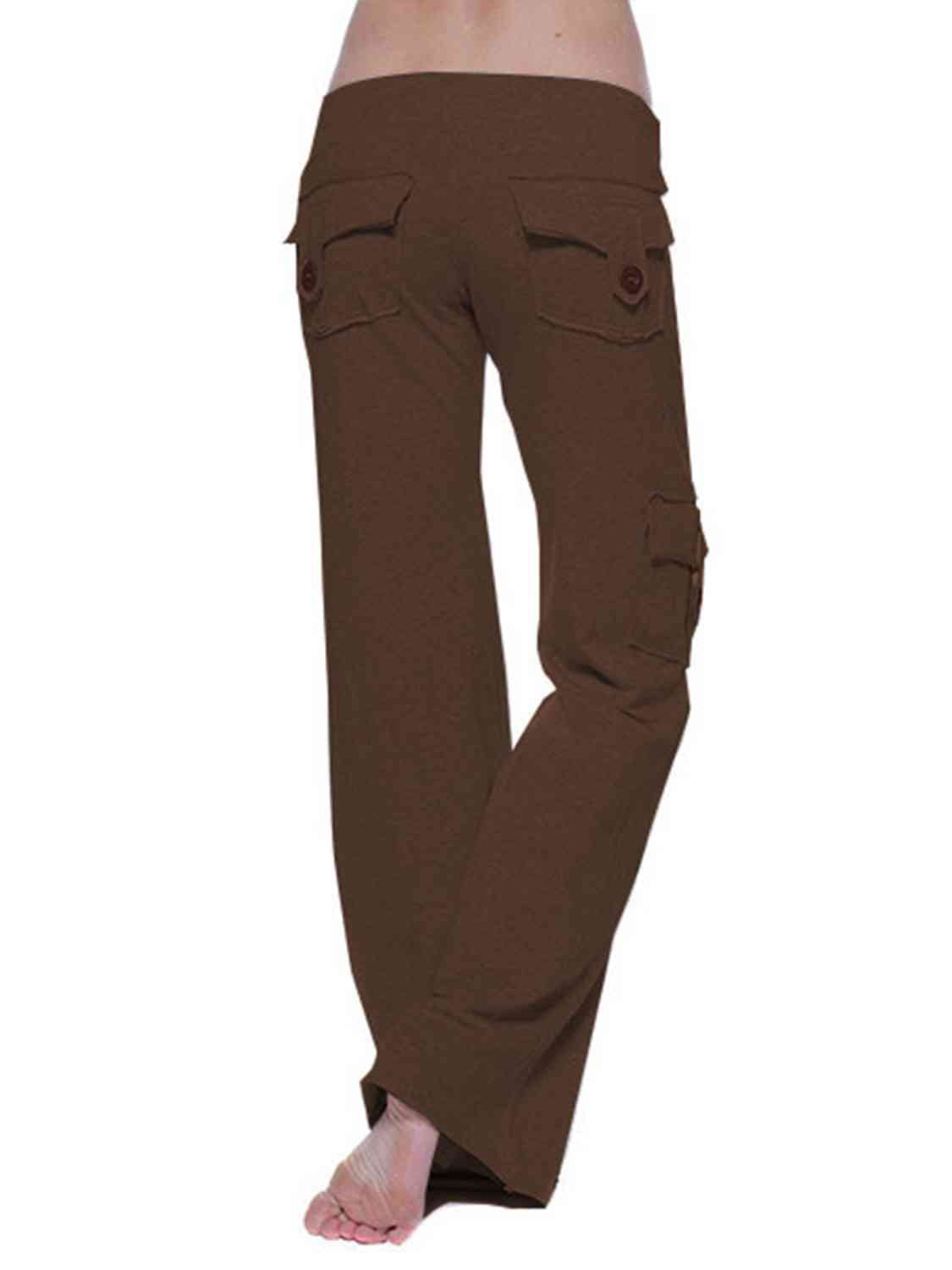 Mid-Waist Pants With Pockets (7500880871512)