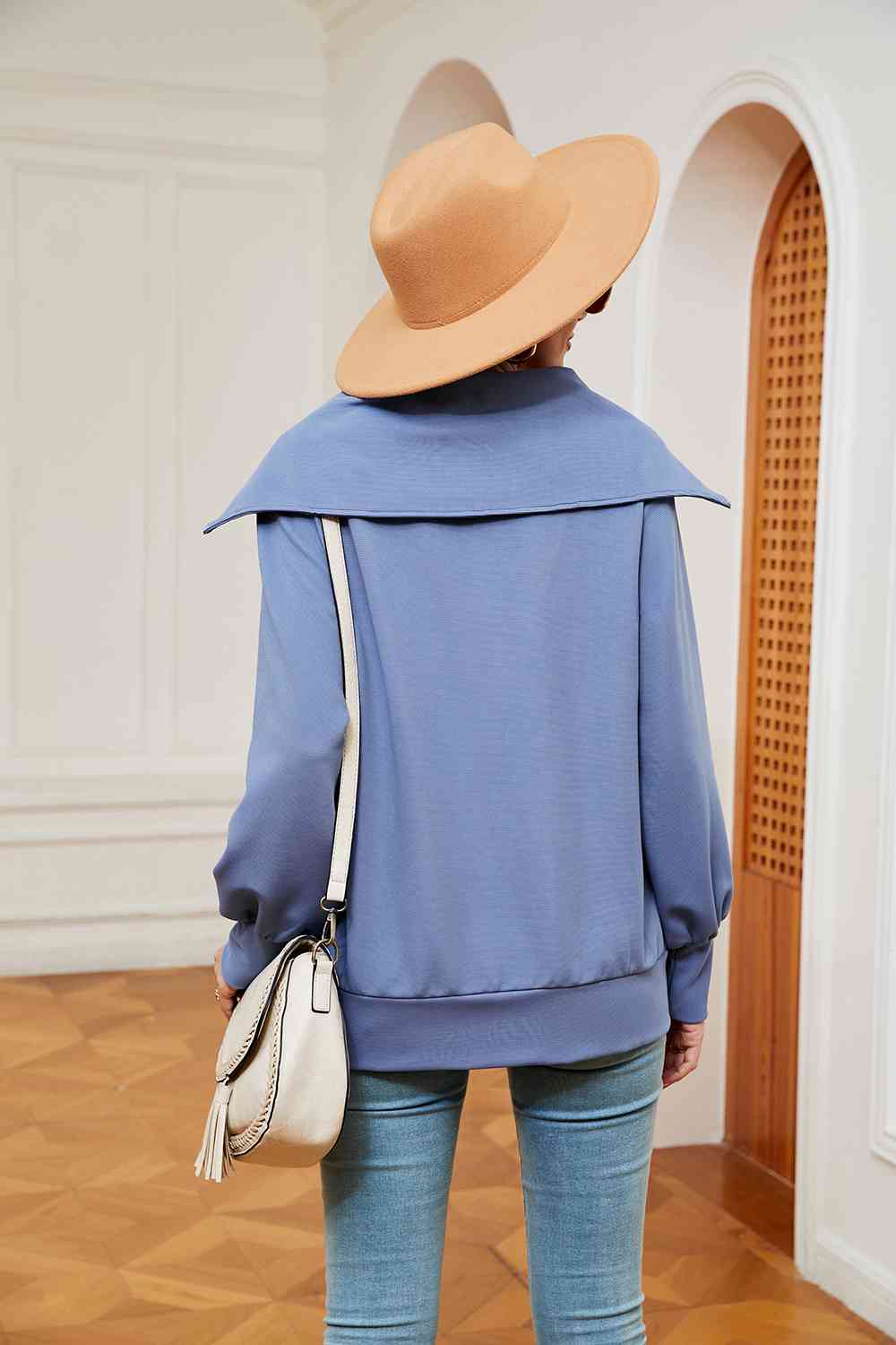 Collared - Half-Zip Collared Sweatshirt (7501332250712)