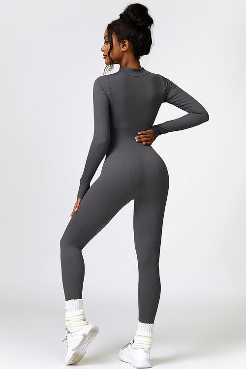 Jumpsuit Active - Half-Zip Long Sleeves Active Jumpsuit (7501002801240)