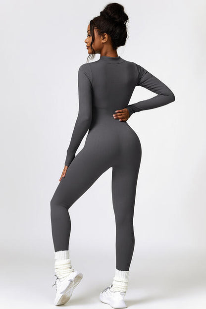 Jumpsuit Active - Half-Zip Long Sleeves Active Jumpsuit (7501002801240)