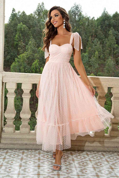 Sweetheart Neck Dress - Tie Shoulders (7515494252632)