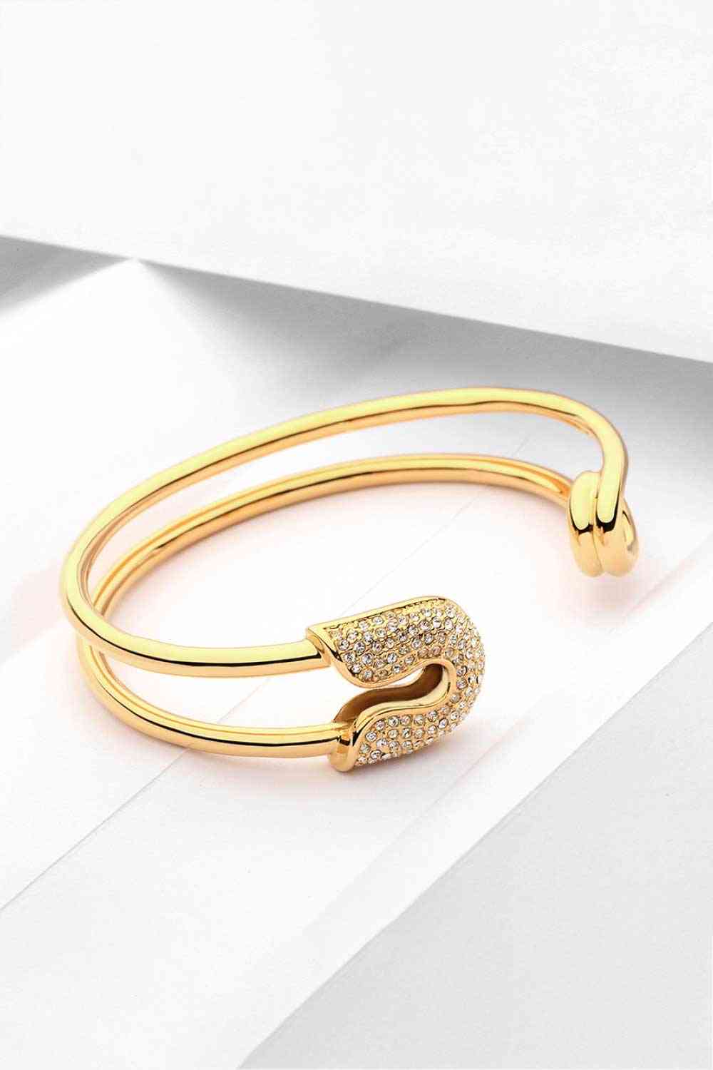 Rhinestone Double Hoop Bracelet (7500204638296)