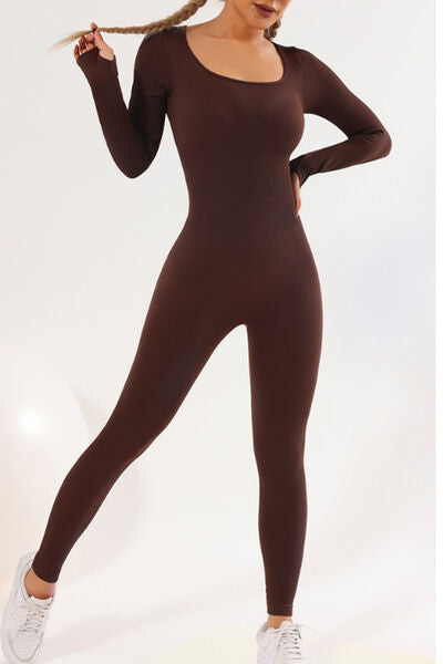Square Neck Long Sleeves Leotard