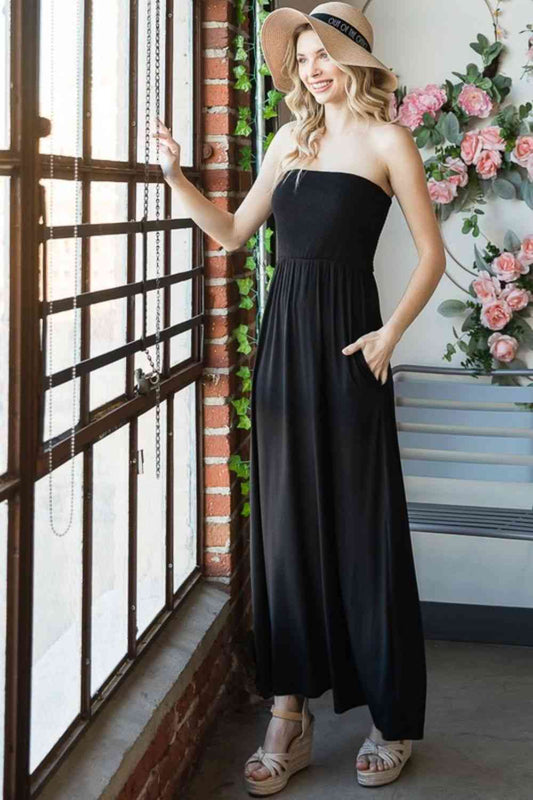 Heimish Dress - Full Size Strapless Maxi Dress (7515565719640)