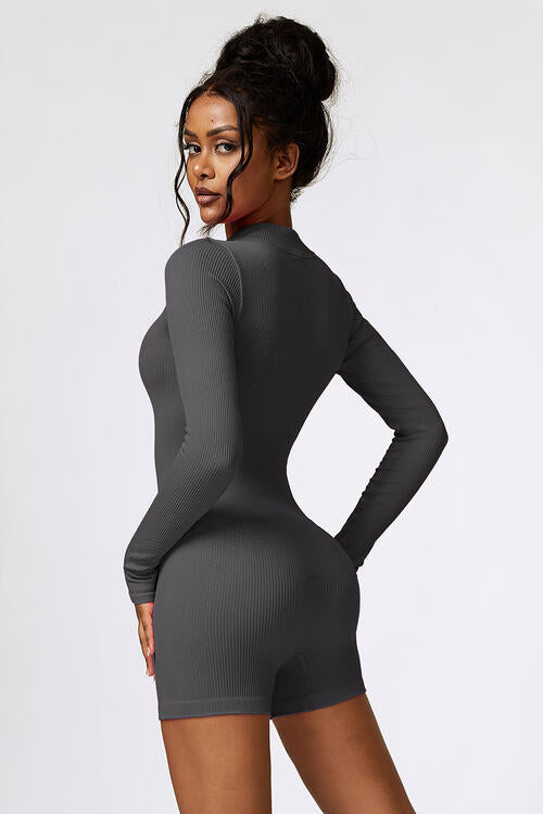 Romper Active - Half-Zip Long Sleeve Active Romper (7484684501080)