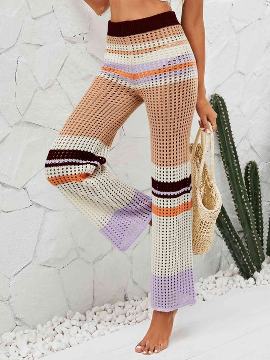 Colors - Color Block Openwork Knit Pants (7500884050008)