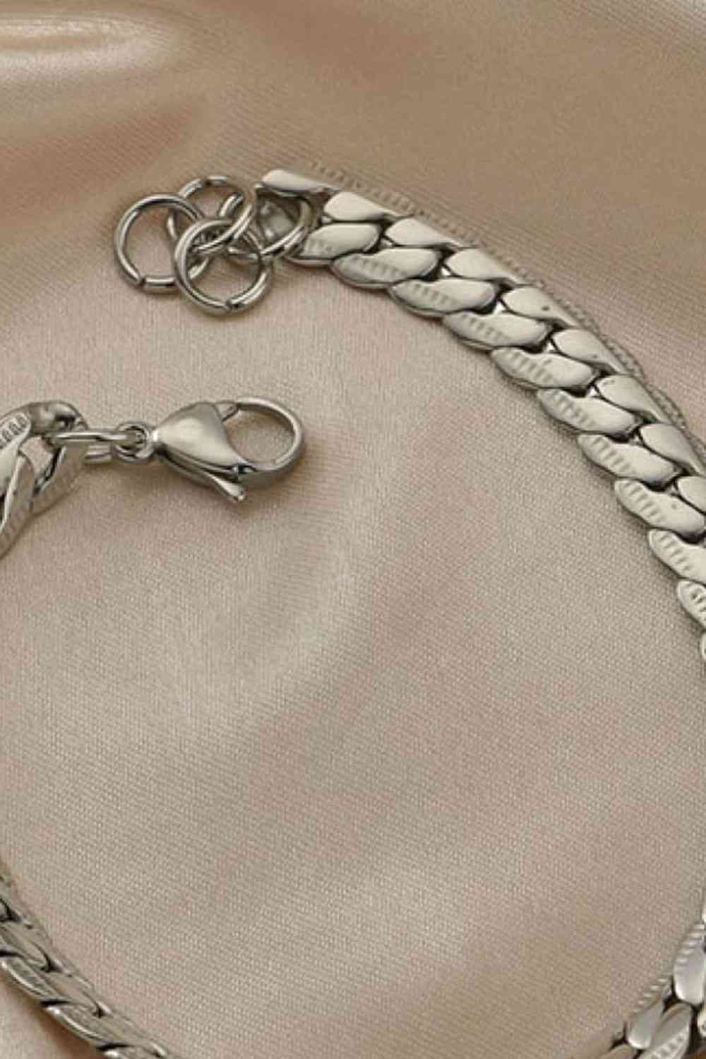 Curb Chain Bracelet - Stainless Steel (7500203229272)