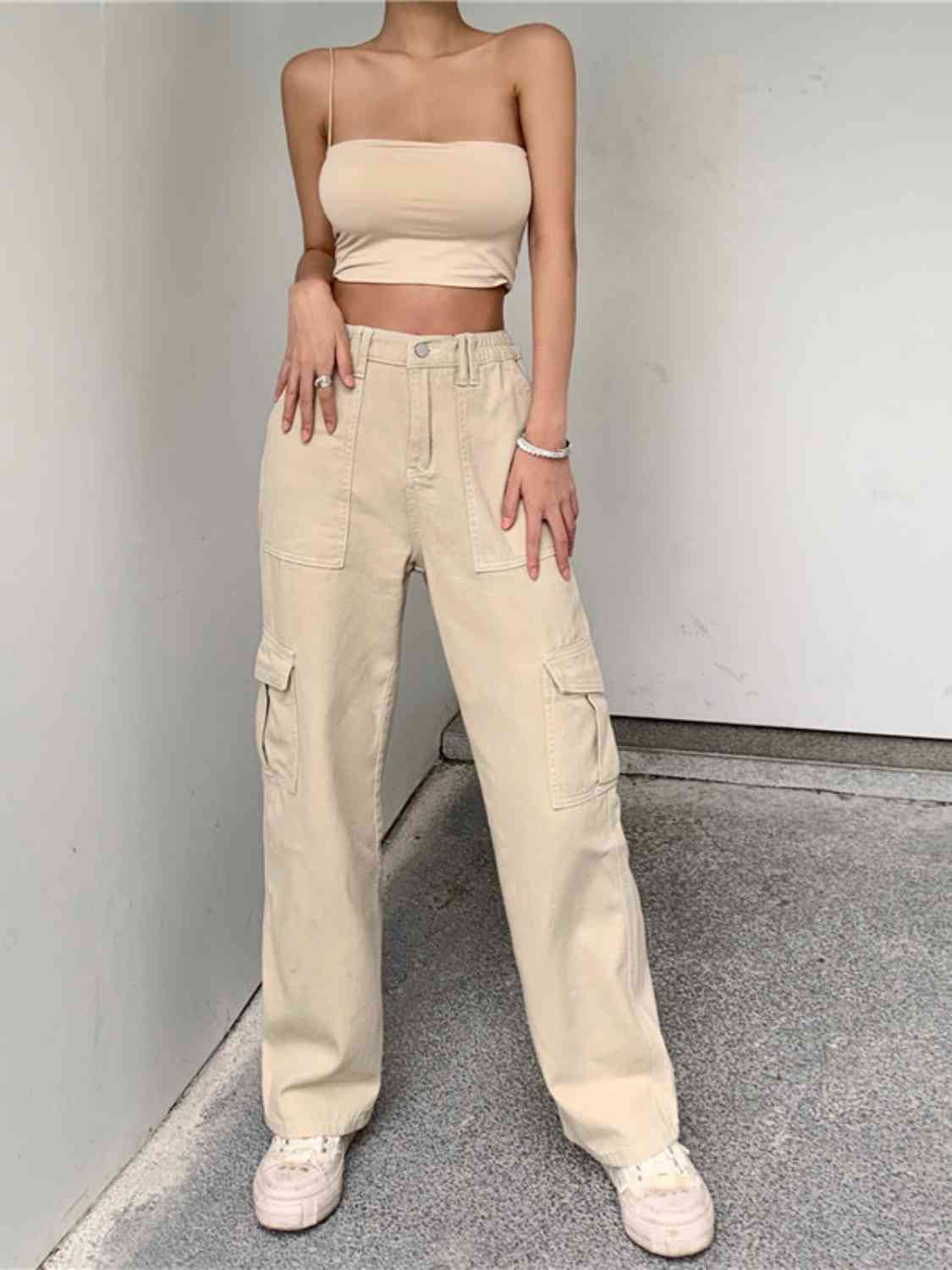 Straight Jeans With Pockets (7484161327192)