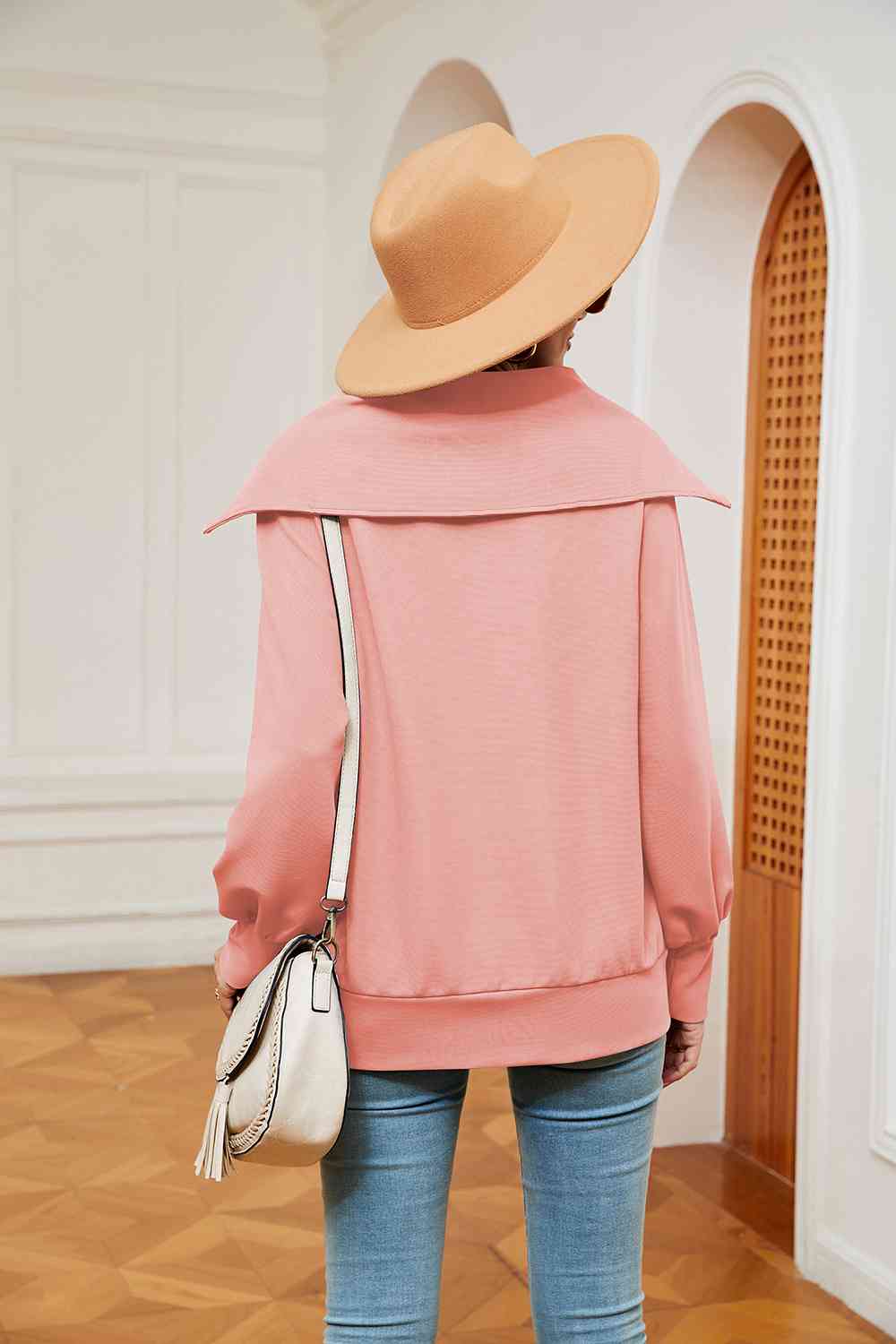 Collared - Half-Zip Collared Sweatshirt (7501332250712)