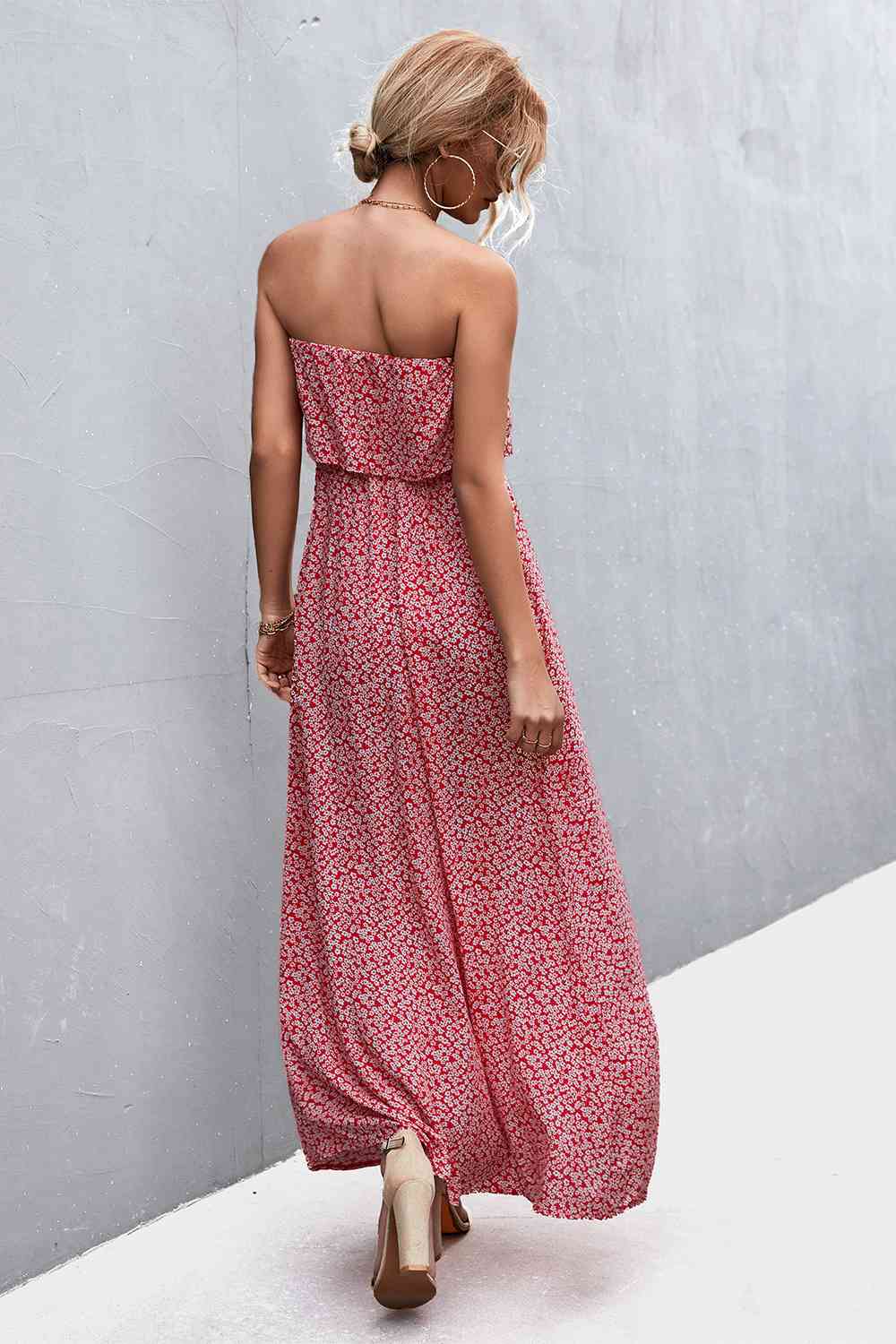Strapless Split Maxi Dress (7515563982936)