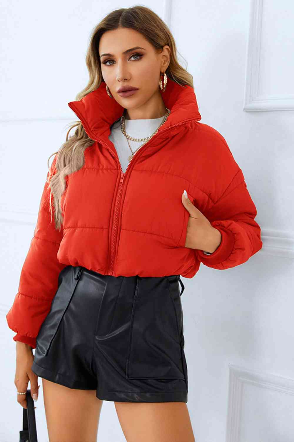 Jacket/Coat - Zip-Up Winter Coat With Pockets (7484291022936)