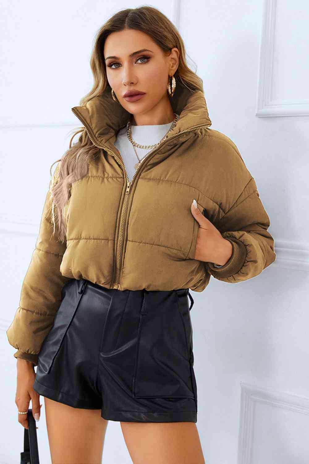 Jacket/Coat - Zip-Up Winter Coat With Pockets (7484291022936)