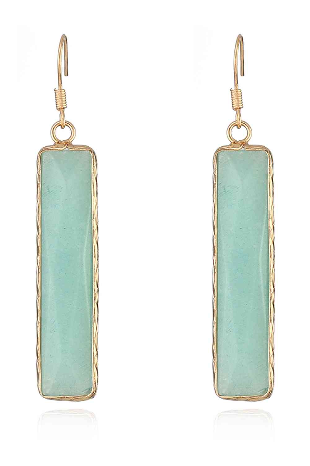 Natural Stone Drop Earrings (7499302928472)