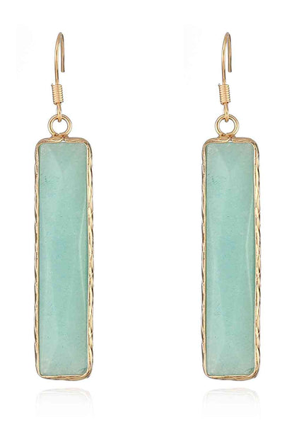 Natural Stone Drop Earrings (7499302928472)