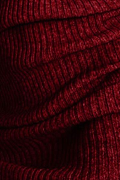 Ribbed Drawstrings Mini Dress (7515480555608)