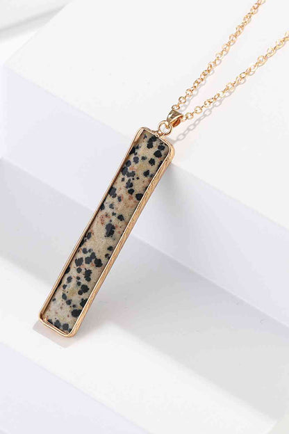 Natural Stone Drop Earrings (7499302928472)